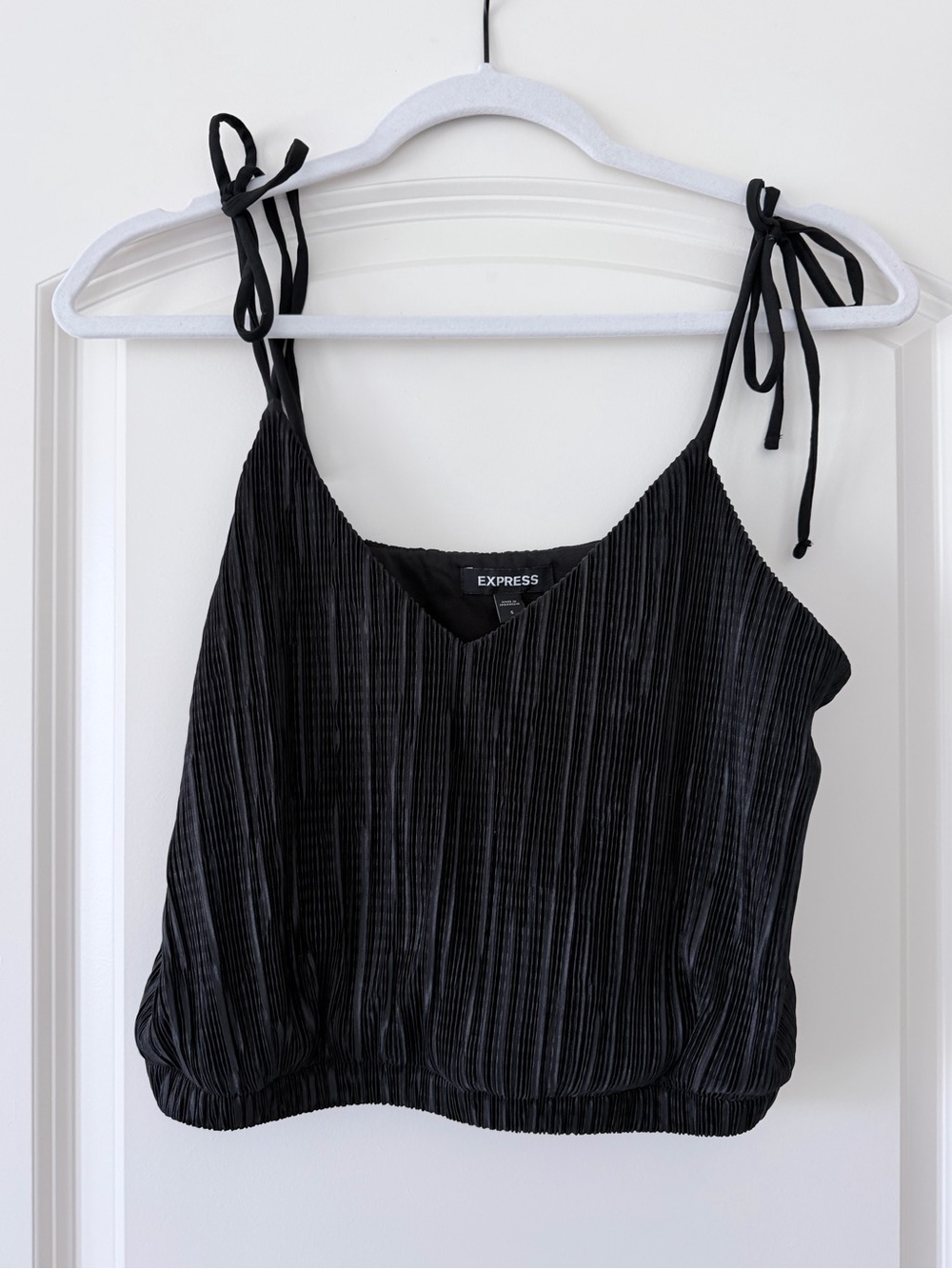 NWT Express Black Pleated Top